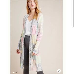 Anthropologie Danni Long patchwork cardigan sweater small S women’s